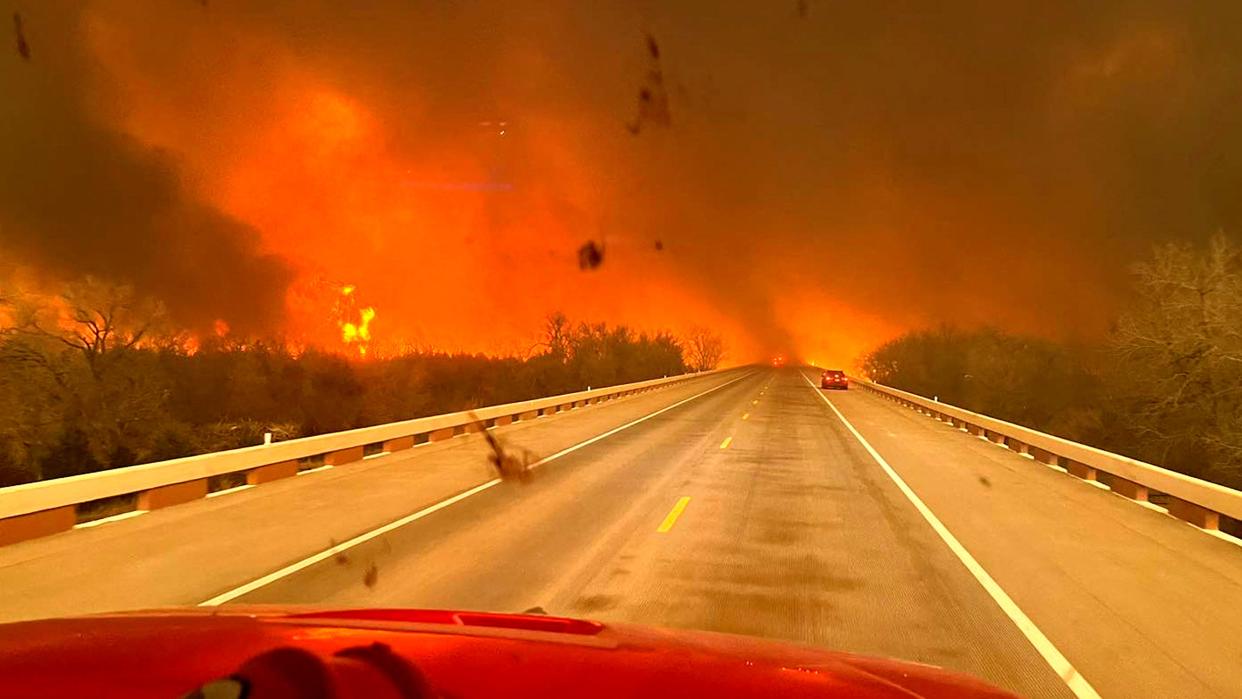 Texas panhandle battling intense wildfires.