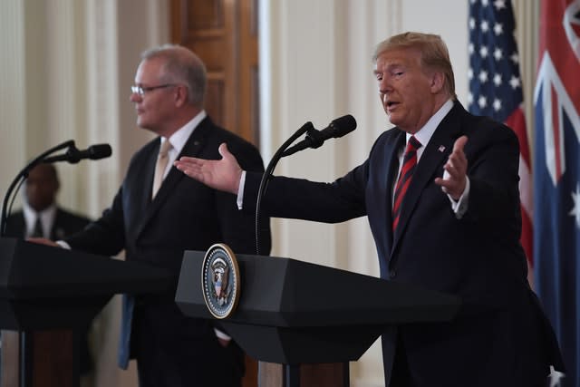 Donald Trump and Australian Prime Minister Scott Morrison