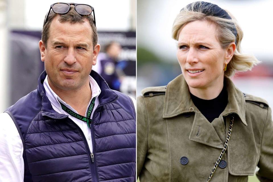 <p>Andrew Matthews/PA Images via Getty Images; Max Mumby/Indigo/Getty Images</p> Peter Phillips arrives ahead of the race at Silverstone Circuit, Northamptonshire on July 7, 2024; Zara Tindall on day 2 of the April Meeting at Cheltenham Racecourse on April 18, 2024.