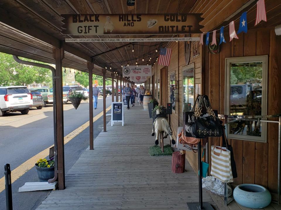 The city of Medora, North Dakota, sits near Little Missouri National Grassland or Theodore Roosevelt National Park (Simon and Susan Veness)