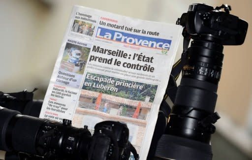 A copy of the September 17 issue of French regional newspaper "La Provence" dated , which published topless pictures of Prince William's wife Catherine while the pair were on holiday in France on September 6