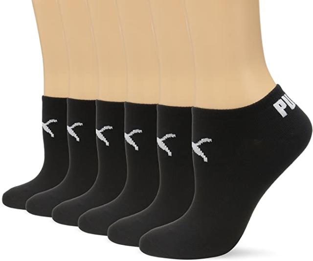 PUMA Women’s 6 Pack Runner Socks, Black