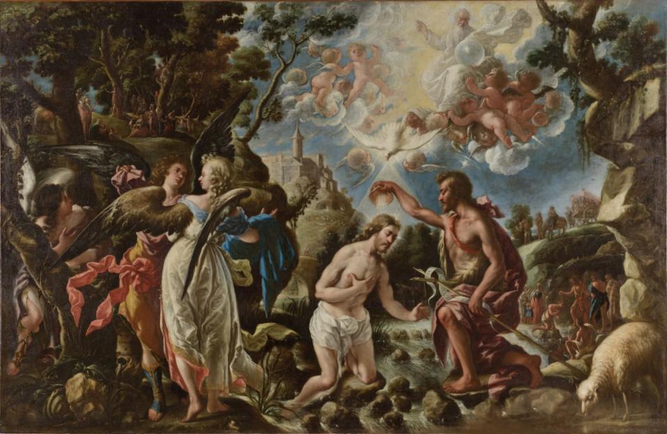 <div class="inline-image__title">The Baptism of Christ , 1667</div> <div class="inline-image__caption"><p>'The Baptism of Christ' (1667).</p></div> <div class="inline-image__credit">Juan de Pareja/©, Photographic Archive Museo Nacional del, Prado</div>