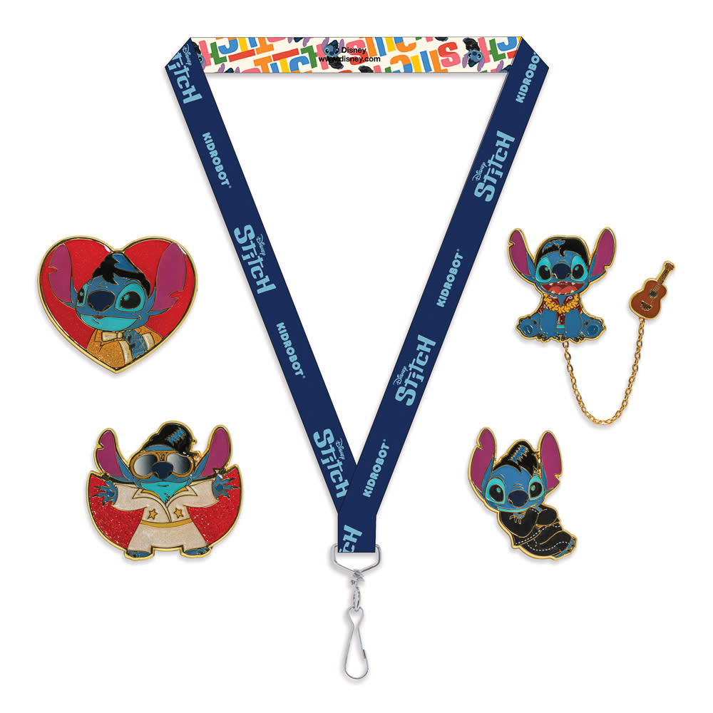 The Disney Stitch Inspired By Elvis Collection features Stitch (from Lilo & Stitch) dressed up in signature Elvis Presley looks. The collection officially launches on Aug. 9, 2024.