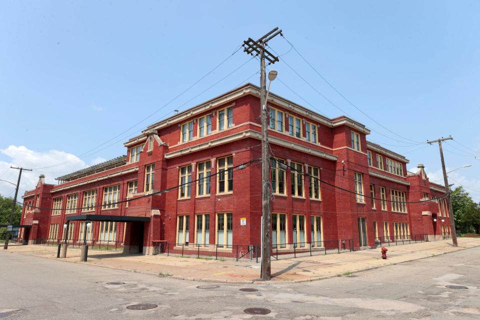 The Nellie Leland School in Detroit on Friday, July 14, 2023. It is one of ten historic schools in Detroit.