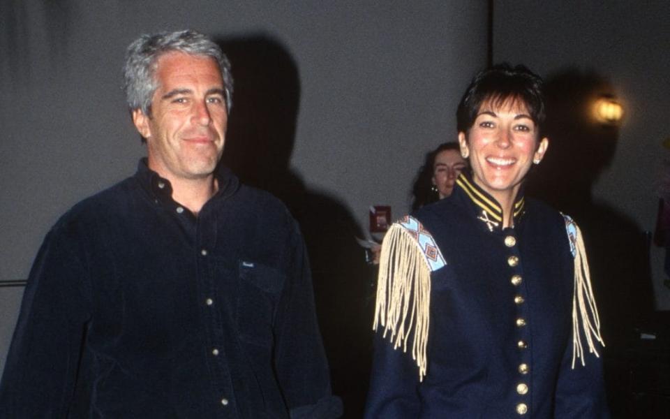 Jeffrey Epstein and Ghislaine Maxwell, pictured in 1995 - Patrick McMullan