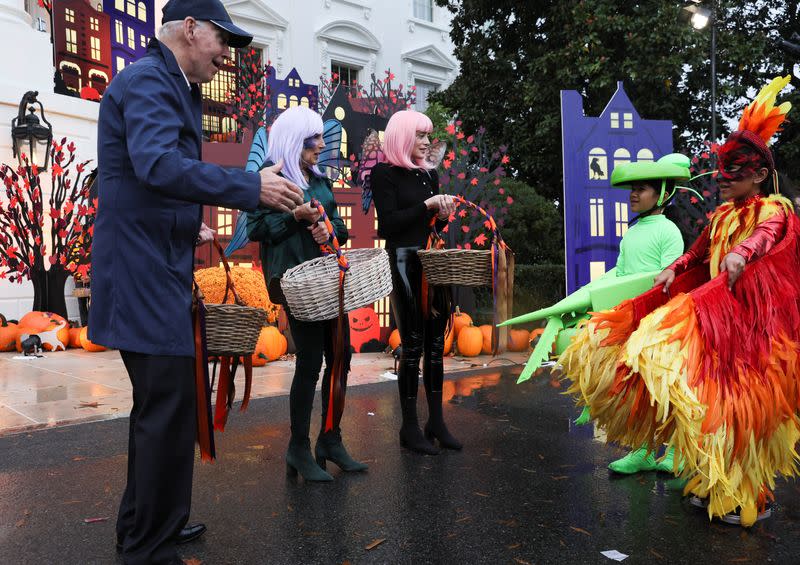 U.S. President Biden and first lady Jill Biden hold Halloween event at White House in Washington