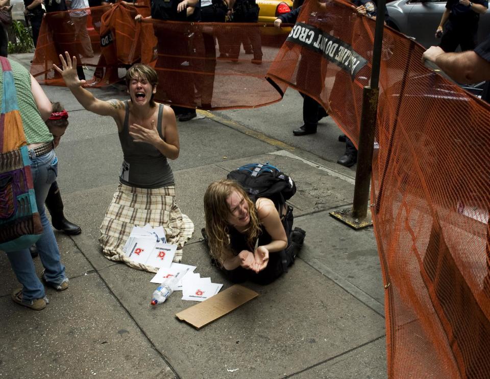 This undated publicity photo provided by the Sundance Institute shows a scene from the film, "99%: The Occupy Wall Street Collaborative Film," included in the U.S. Documentary Film competition for the 2013 Sundance Film Festival. (AP Photo/Sundance Institute)