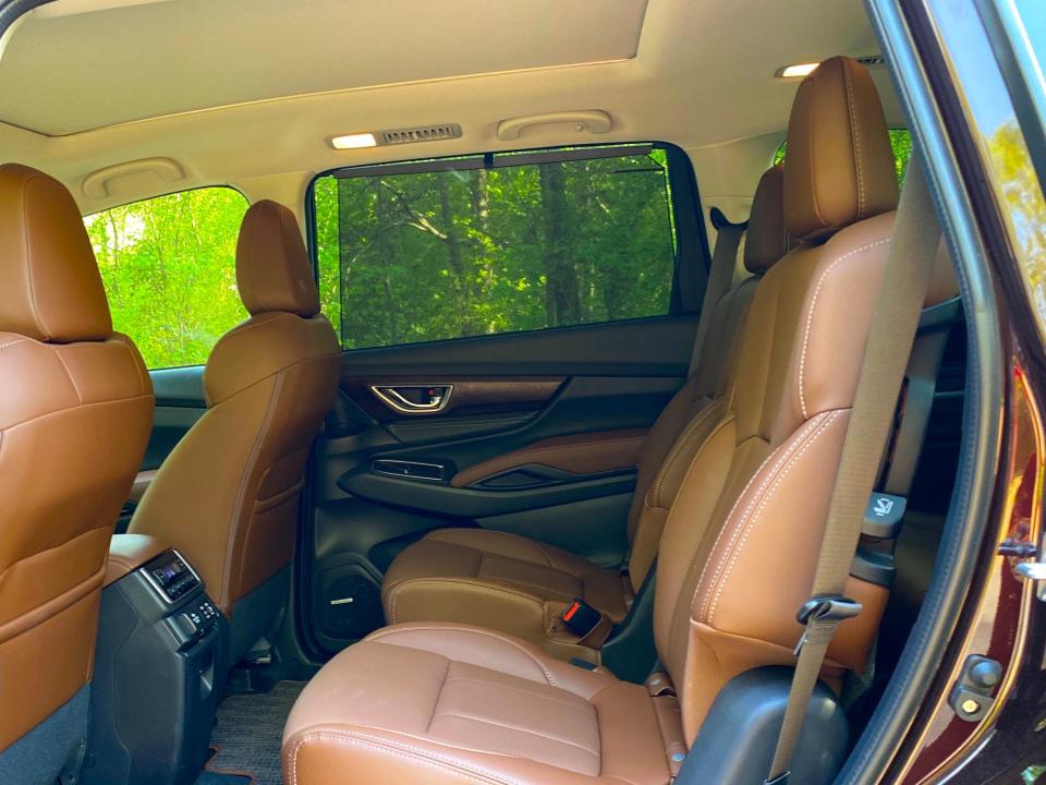 The Subaru Ascent's second row boasts captain's chairs and plenty of legroom.
