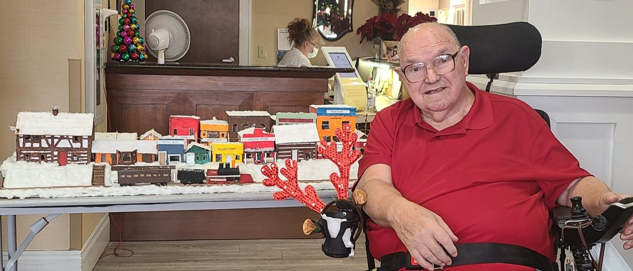 Eddy Templin worked on his winter village for months, creating a small town reminiscent of what he remembers when he was younger.