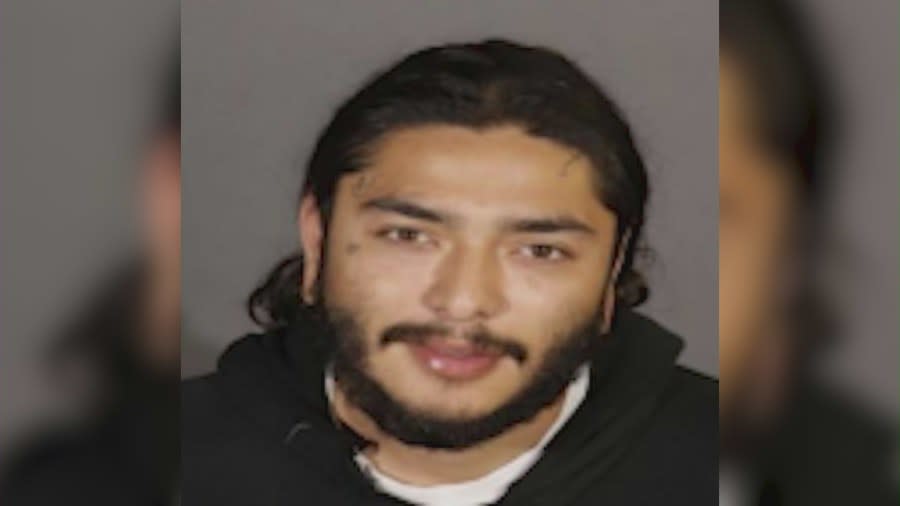 Pablo Garcia, 25, is seen in a booking photo from the Los Angeles Police Department.