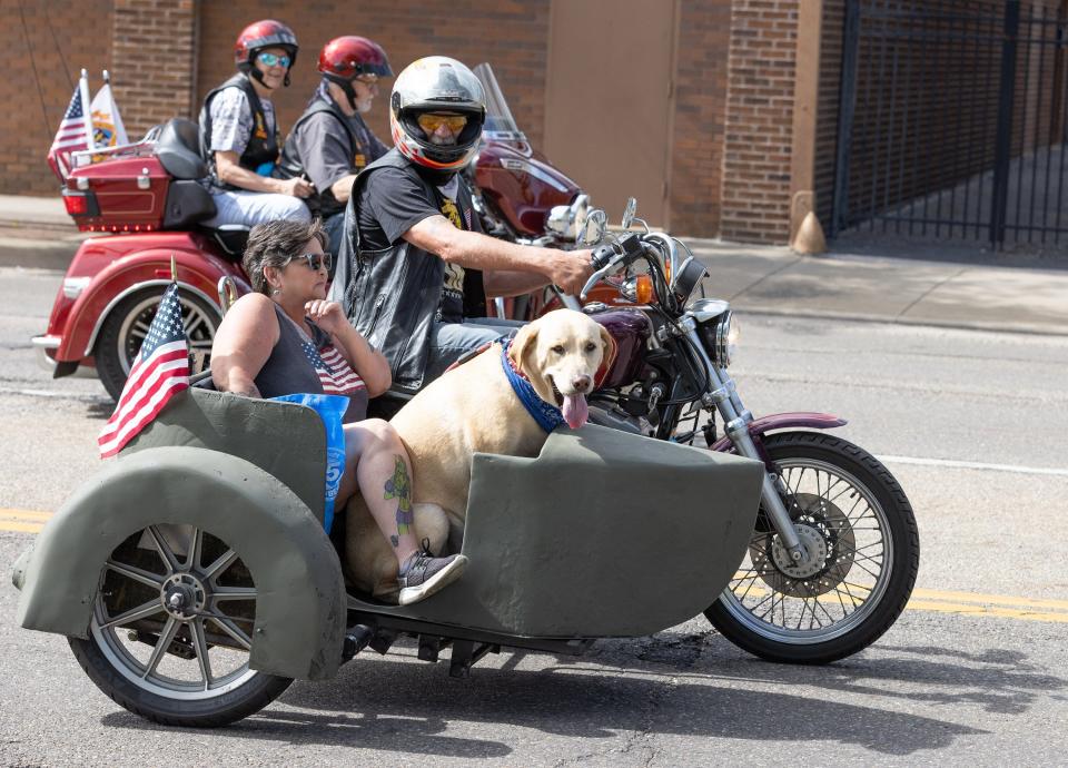 Groups from several motorcycle clubs participated in Canton’s Memorial Day parade.