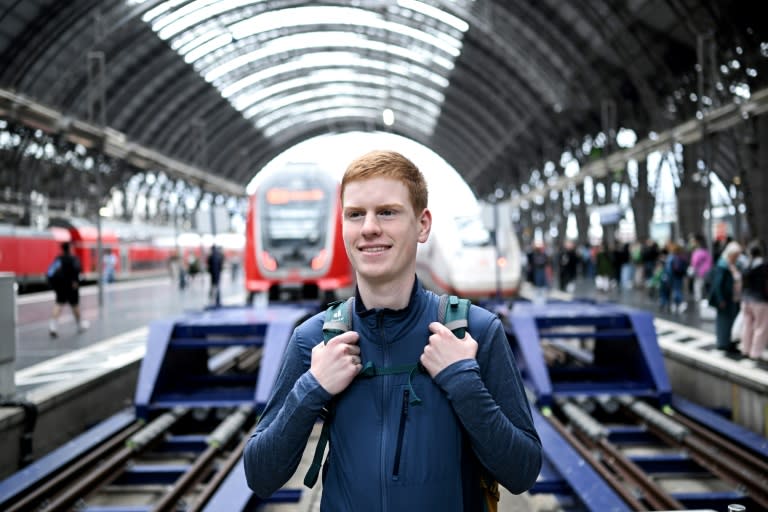 Lasse Stolley loves the 'freedom' of his lifestyle aboard Germany's trains (Kirill KUDRYAVTSEV)