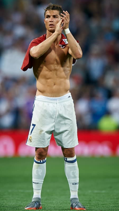 Cristiano Ronaldo tiene un cuerpo rectangular. fotopress / Getty images.