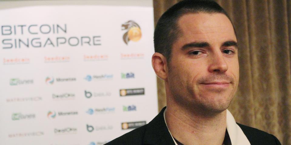 This is a photo of Roger Ver looking at camera at an angle.