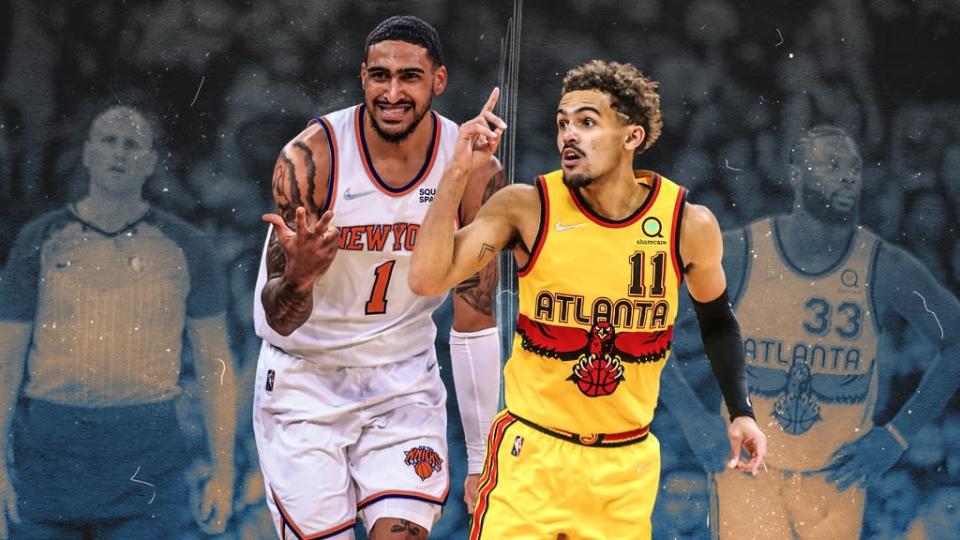 Obi Toppin and Trae Young treated image