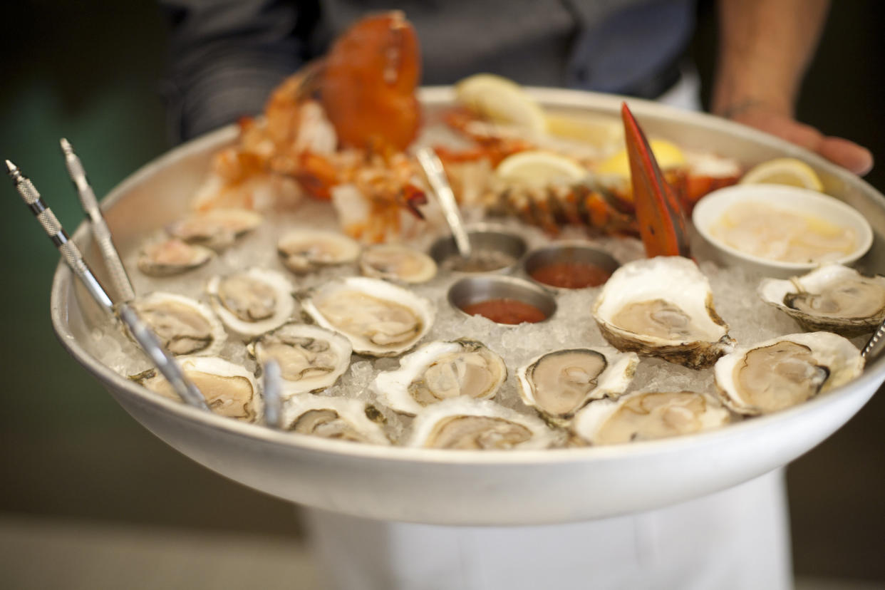 The raw bar selection at Row 34 in Boston, where chef and restaurateur Jeremy Sewall celebrates oysters in their "purest form." (Photo: Michael Piazza)