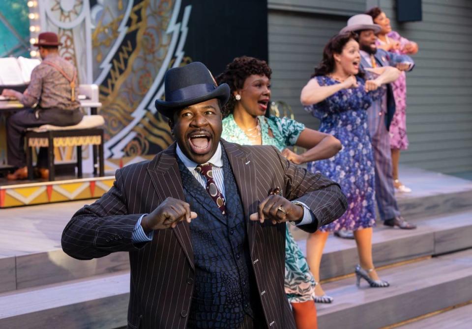 David Robbins, foreground, and the company of Idaho Shakespeare Festival’s production of “Ain’t Misbehavin’.” The musical, directed by Gerry McIntyre, runs June 17-July 9.