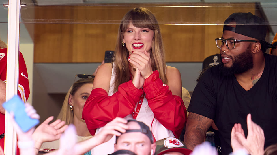 Is Taylor Swift at the Chiefs vs. Broncos game today?