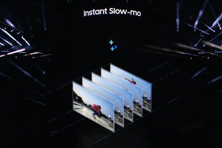 Slowing down regular videos on Samsung Galaxy S24.