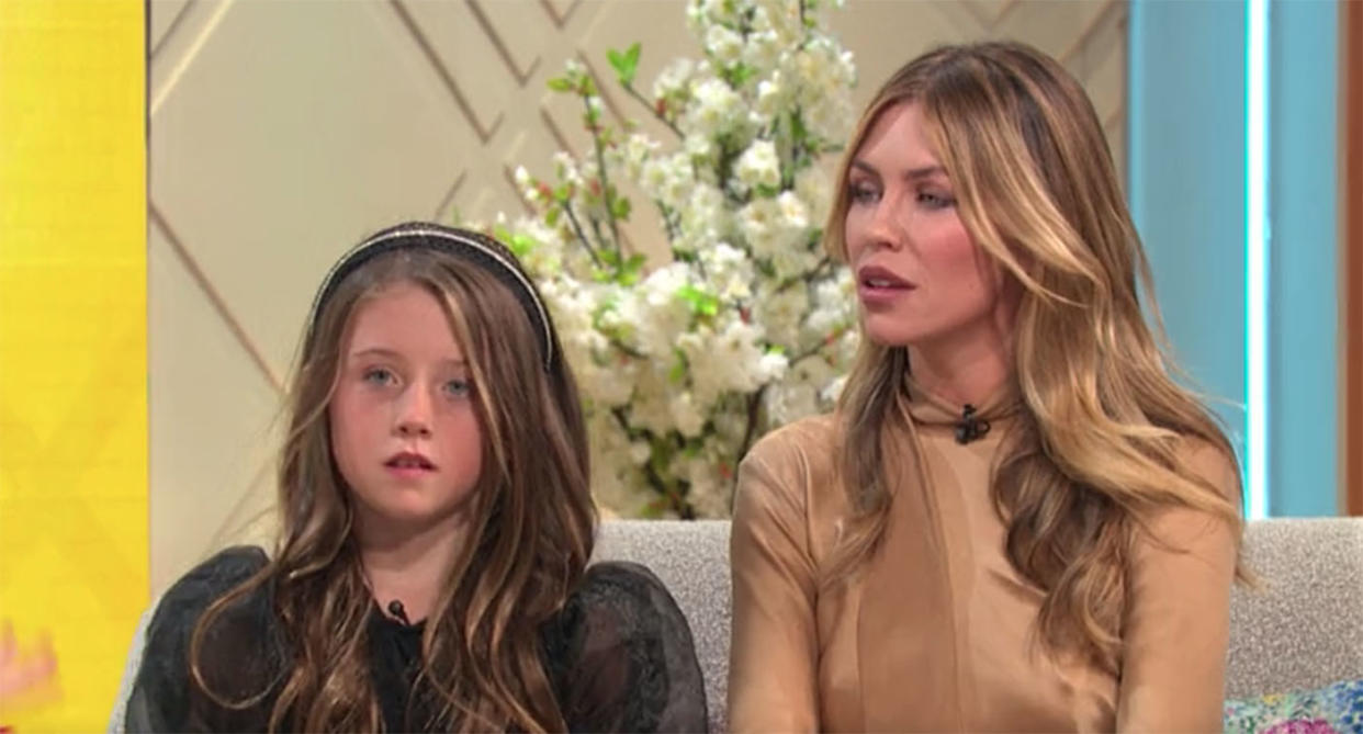 Abbey Clancy appeared on Lorraine with daughter Sophia. 