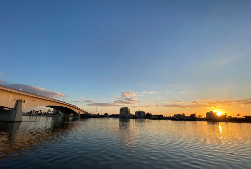 General view of a water lake in Benghazi