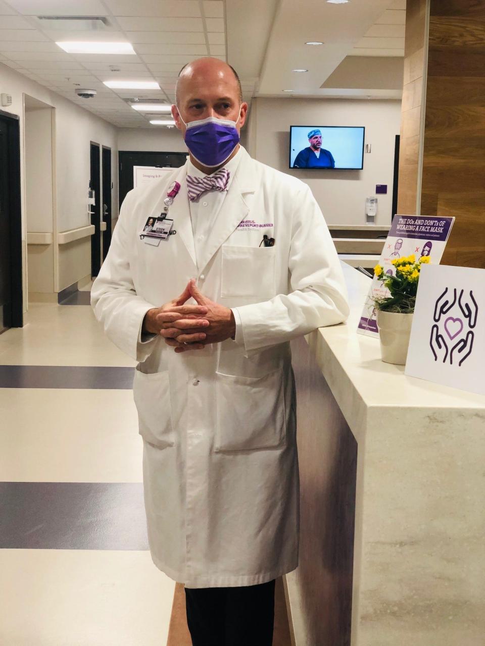 Dr. Steen Trawick, Chief Executive Officer and Chief Medical Officer, during a tour at the new Emergency Room at CHRISTUS Highland Medical Center.