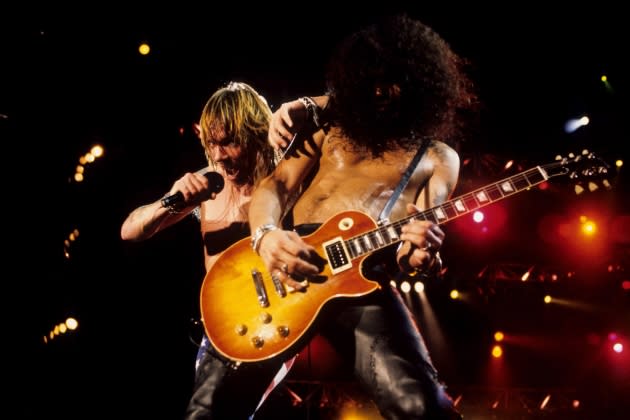 Guns N Roses Perform Live At Rock In Rio II - January 15 1991 - Credit: Kevin Mazur/WireImage