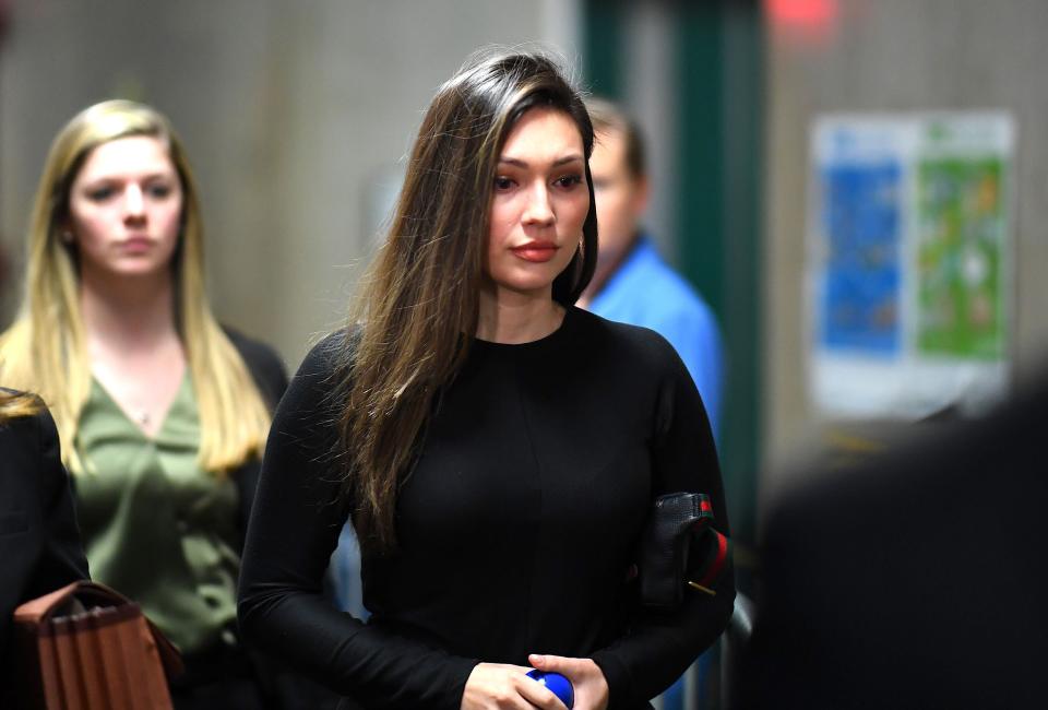 Former actor Jessica Mann testified against Harvey Weinstein in New York City on Friday, saying the disgraced film mogul raped her. (Photo: JOHANNES EISELE via Getty Images)