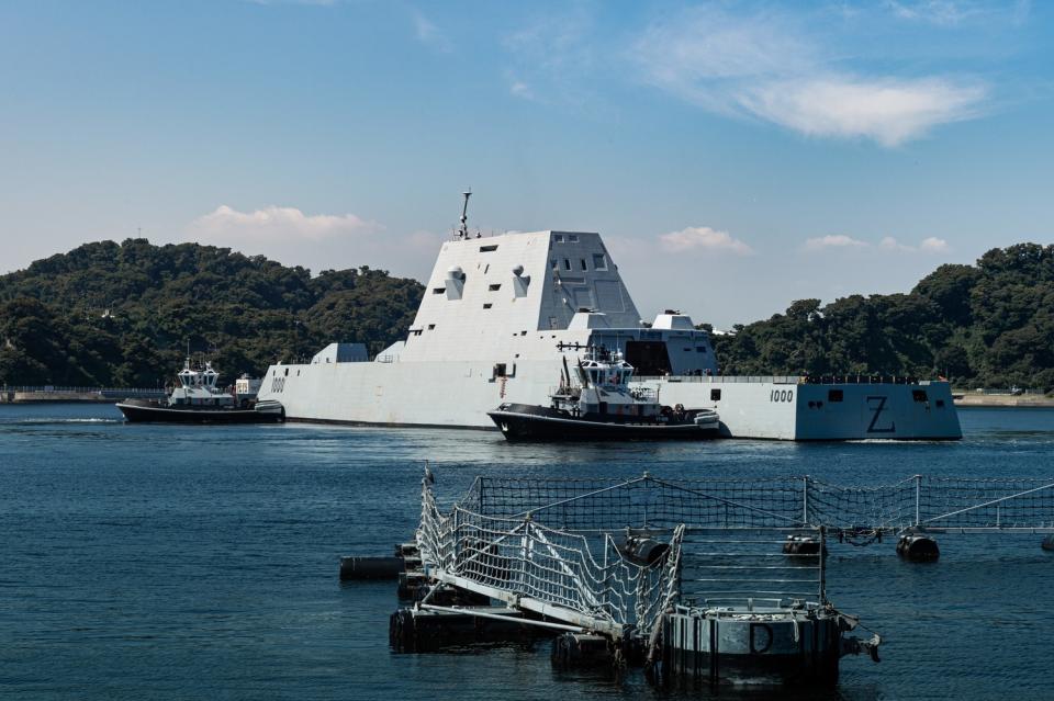 美國海軍「朱瓦特級」驅逐艦首艦「朱瓦特號(DDG-1000)」。   圖:翻攝自臉書Commander Fleet Activities Yokosuka