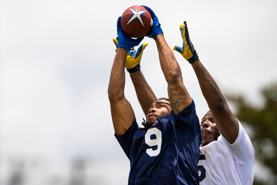 Nearly 100 athletes were at Veterans Memorial Stadium on Friday for the XFL’s Los Angeles Summer Showcase. (Photo courtesy XFL)