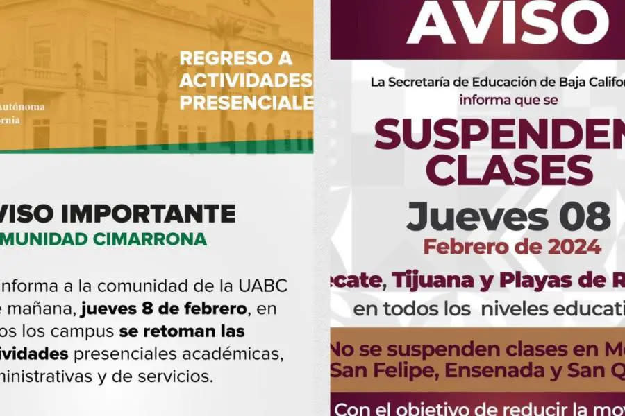 UABC retomará clases presenciales mañana pese a suspensión del gobierno 