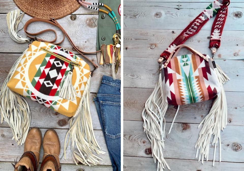 Left to right: Large Heritage Turtle Willie, $380; Large Falcon Cove Willie, specialty handwoven strap via @<a href="https://www.instagram.com/rockingcbartack/?hl=en">rockingcbartack</a> (Photo: Kanaine)