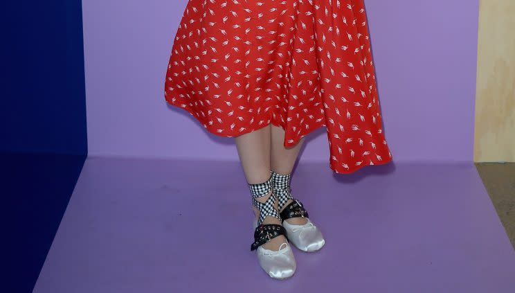 Die Ballerinas von Miu Miu sind die Trendschuhe der Sommersaison. (Bild: Getty Images)