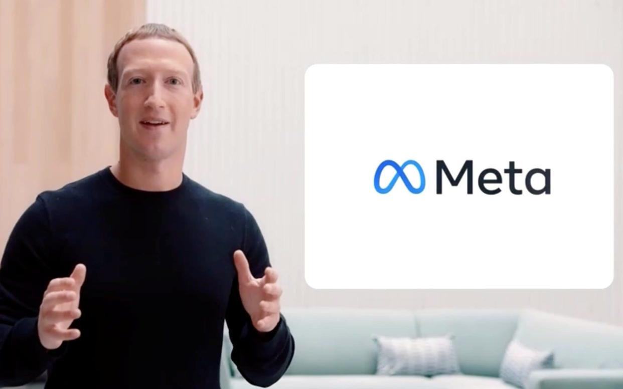 Facebook CEO Mark Zuckerberg speaks during a live-streamed virtual and augmented reality conference to announce the rebrand of Facebook as Meta - FACEBOOK/REUTERS