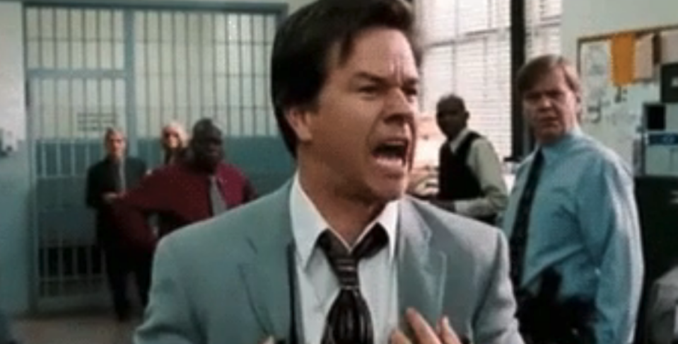 Mark Wahlberg yelling