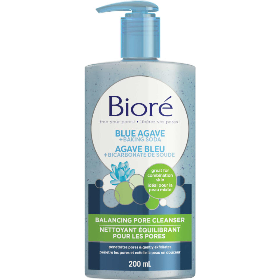 Biore Blue Agave + Baking Soda Balancing Pore Cleanser. Image via Shoppers Drug Mart