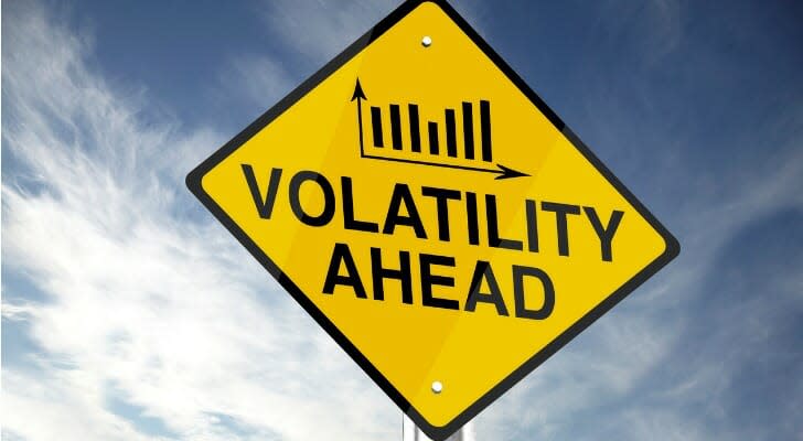 Road sign that says "Volatility Ahead"