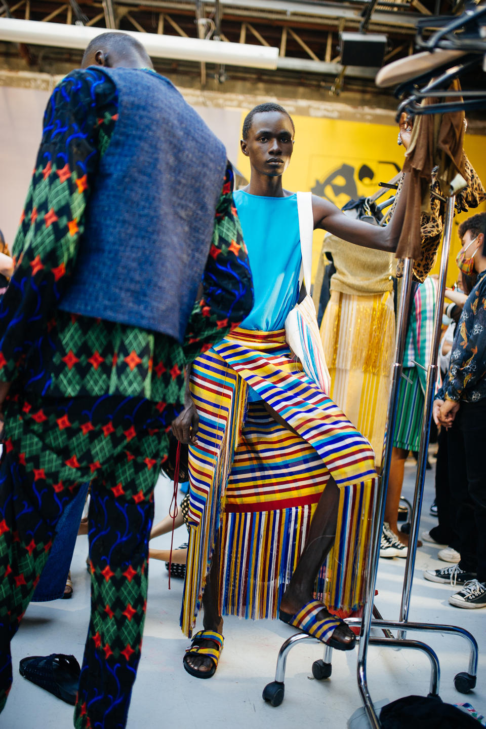 Backstage at Kenneth Ize RTW Spring 2022