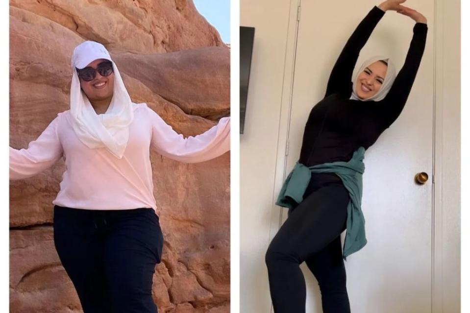 A California mom of a toddler says she has shed 35 pounds in six months by practicing taekwondo following the breakdown of her marriage. (This is her before and after picture.) Sarah Albassri / SWNS