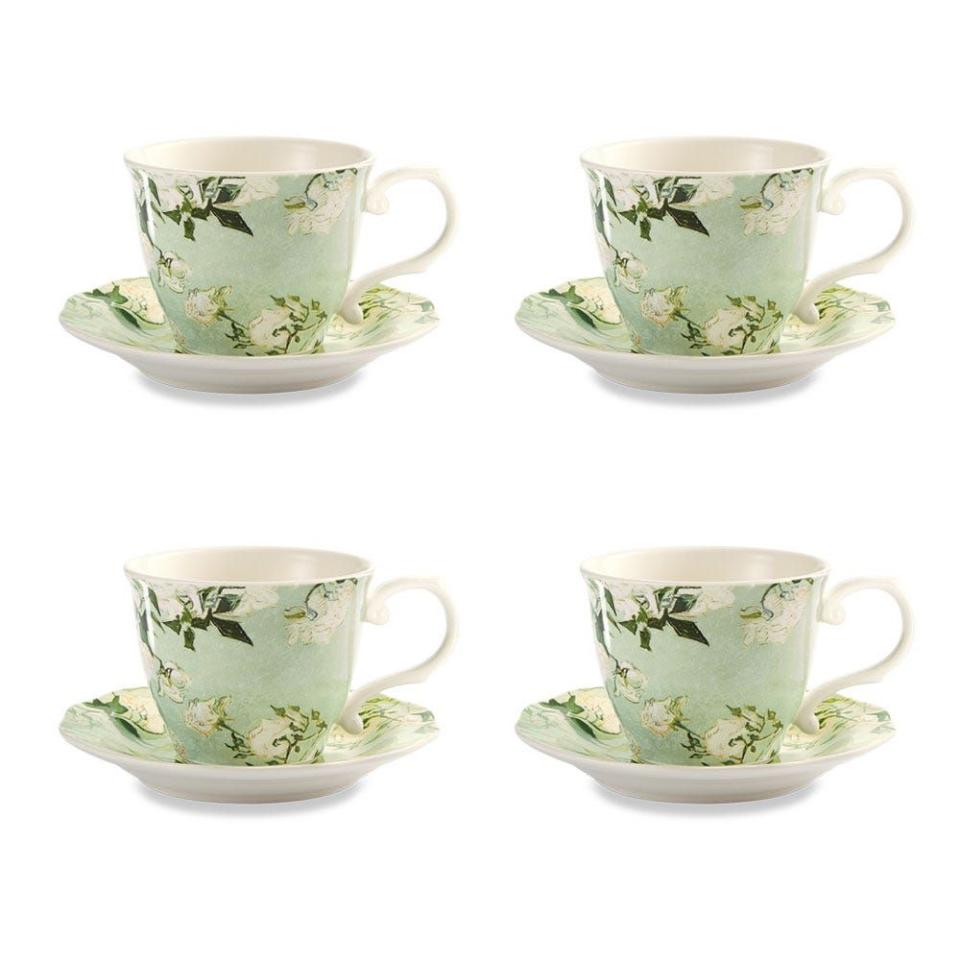 70) Van Gogh Roses Teacup and Saucer Set