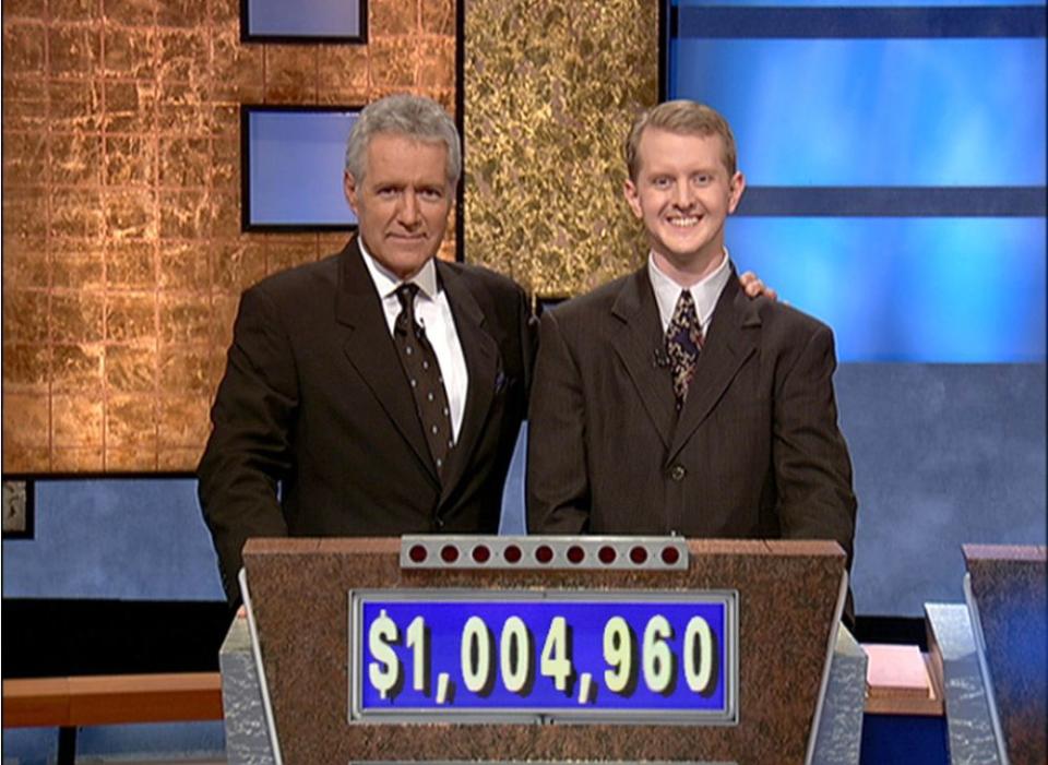 Alex Trebek and Ken Jennings | Sony/REX/Shutterstock