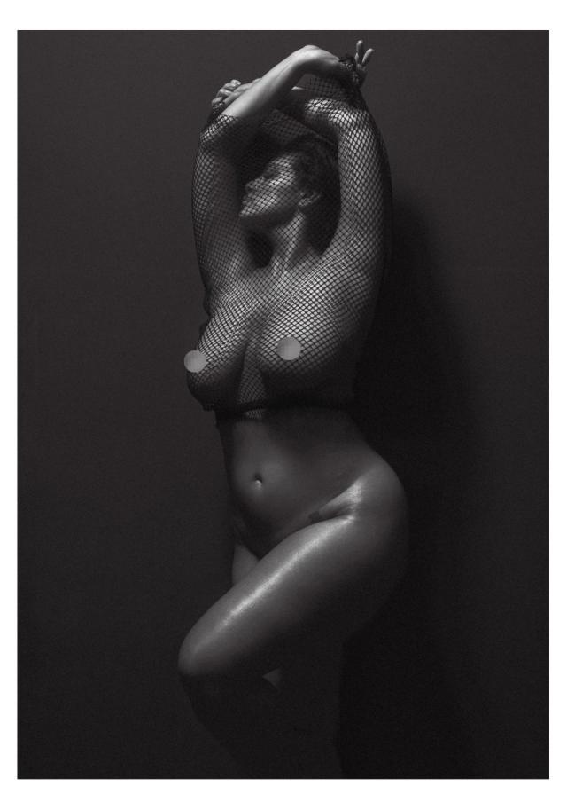 Sexy Local Model ASHLEY #31 Photo Print Nude Risque Black Hair