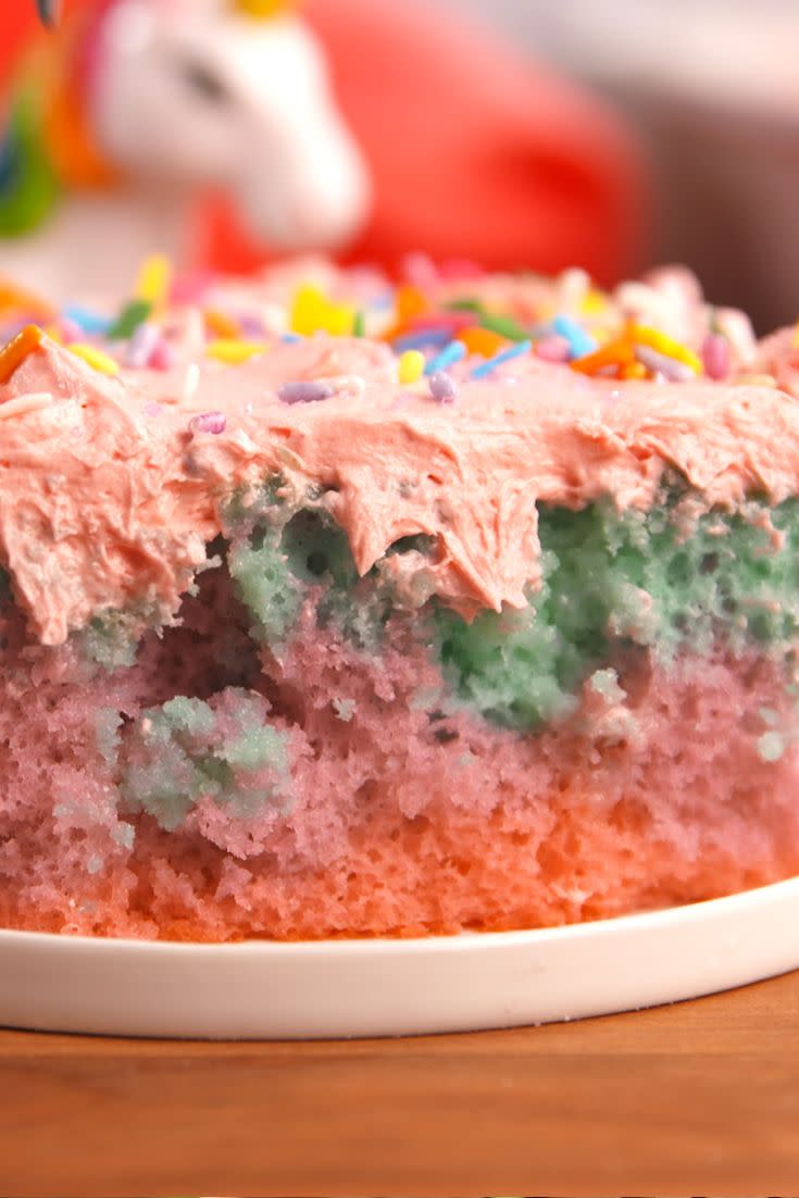 Unicorn Poke Cake