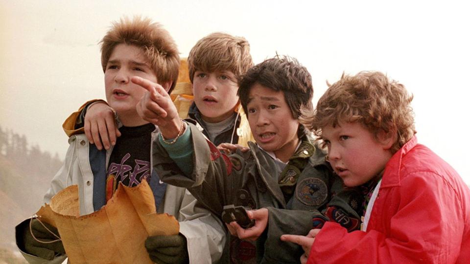 Corey Feldman, Sean Astin, Ke Huy Quan and Jeff Cohen in The Goonies