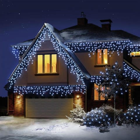 LED Snowing Icicle Christmas Lights - Credit: Argos