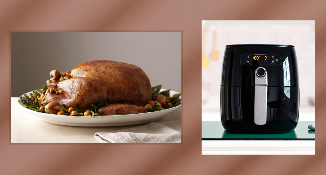 Everyone loves their air fryer these days, but can you cook this year's Thanksgiving turkey in it? (Photos: Getty)