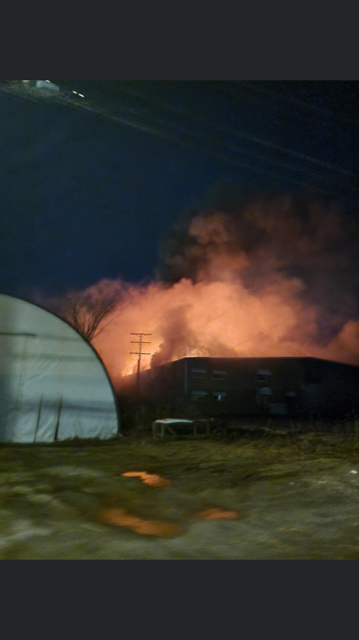 A fire occurred inside the North East Cutting Die building at 29 Industrial Park Drive in Dover on Sunday evening, Jan. 8, 2023.