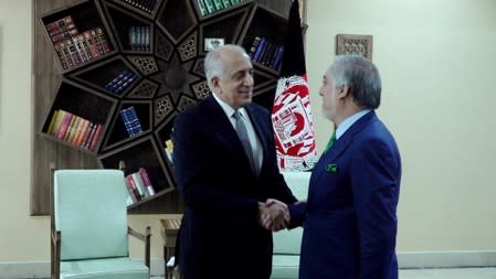 U.S. special envoy shares peace deal draft with Afghan president-officials in Kabul