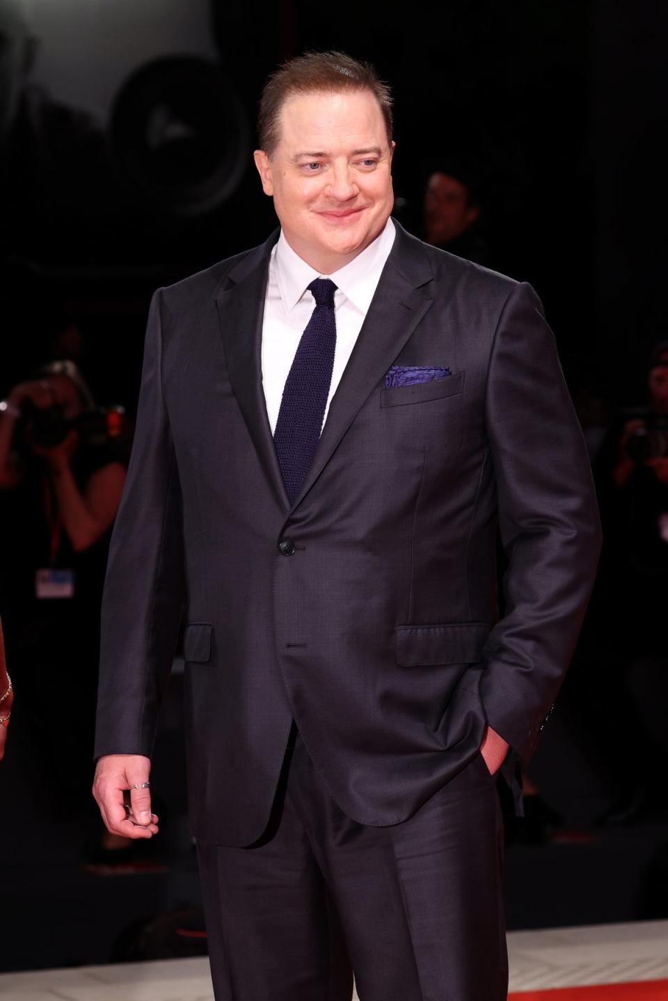 Fraser attends the Venice Film Festival for The Whale on Sunday, September 4 (Getty Images)